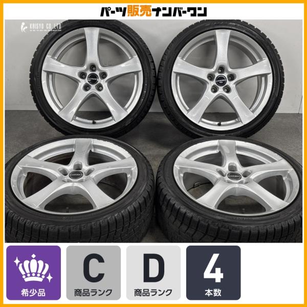 【良好品】BORBET 18in 8J+50 PCD108 ヨコハマ アイスガード iG60 225/40R18 VOLVO ボルボ S40 V40 V50 V
