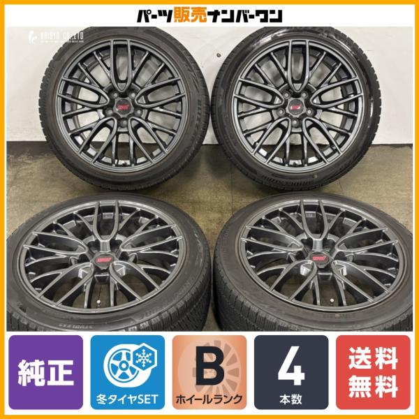 【ホイール良好】スバル VAB WRX STI 純正 18in 8.5J +55 PCD114.3 ブリヂストン ブリザック VRX2 245/40R18 WR