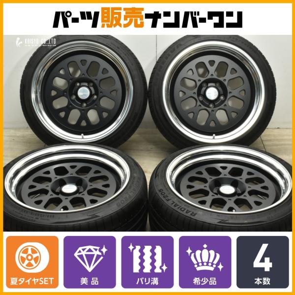 車のパーツ work seeker gx 美品 バリ溝】WORK Seeker GX 18in 9.5J +20 PCD114.3 MINERVA F205