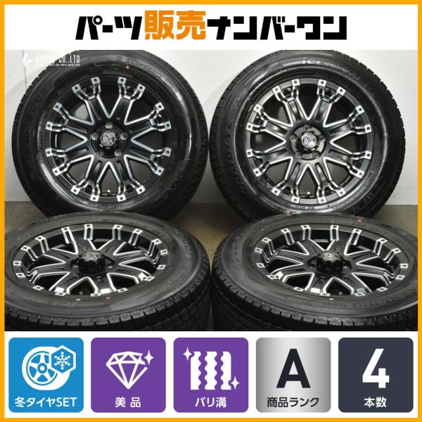 【バリ溝 美品】 BADX ロックケリーMXー2 17in 7.5J +38 PCD114.3 アイスナビSUV 235/65R17 10 レクサス RX CX