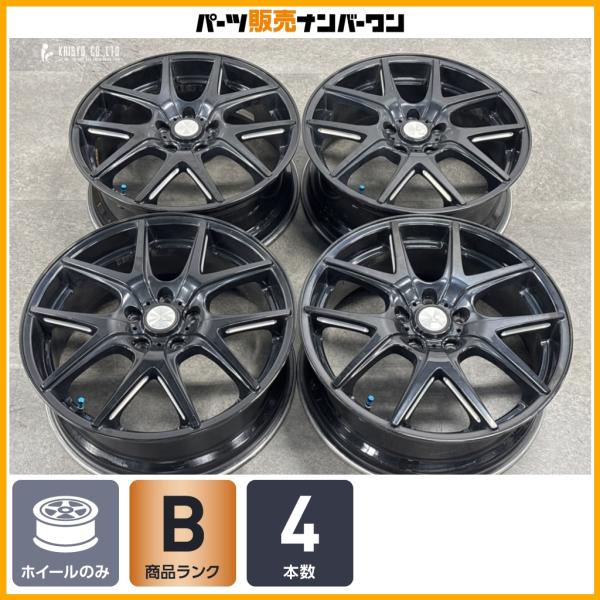 【良好品】AME Steiner SL5 18in 7J +48 PCD114.3 4本セット レガシィアウトバック CX-5 CX-8 エクストレイル エスク