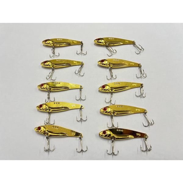 ゴールドメタルバイブ　12g　メタルバイブレーション　10本セット　6cm スズキルアー