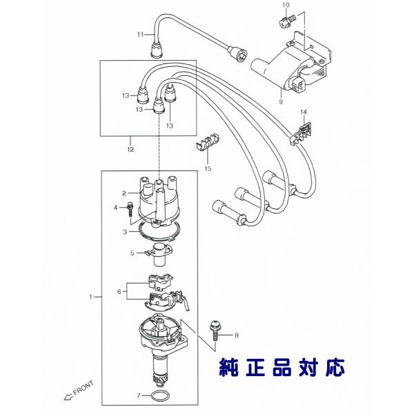 スズキ、ジムニー　ja11 イグニッションコイル 3310-841V0 parts-ranger_3341070g00-ja12v