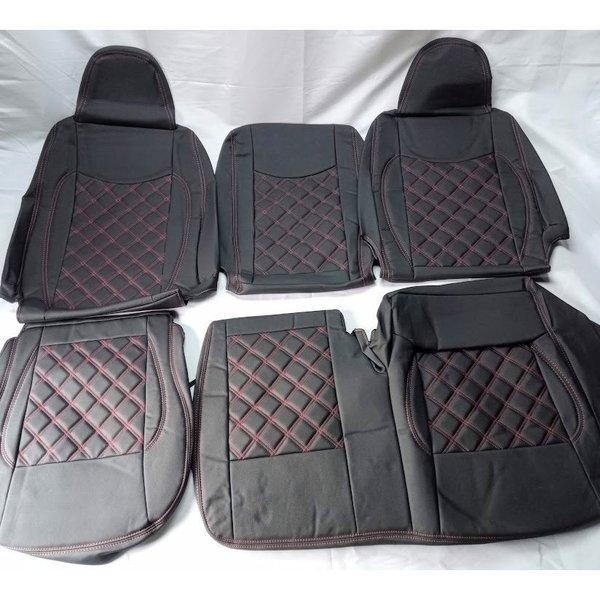 00系 ハイエース DX フロント シートカバー 3人用 PVCレザー レッドステッチです。運転席、助手席、フロントセンターのフロント３点セットとなります。ガソリン車1型 2型 3型 4型 5型 6型 DX 3/6人乗り　標準ボディ ワイド...