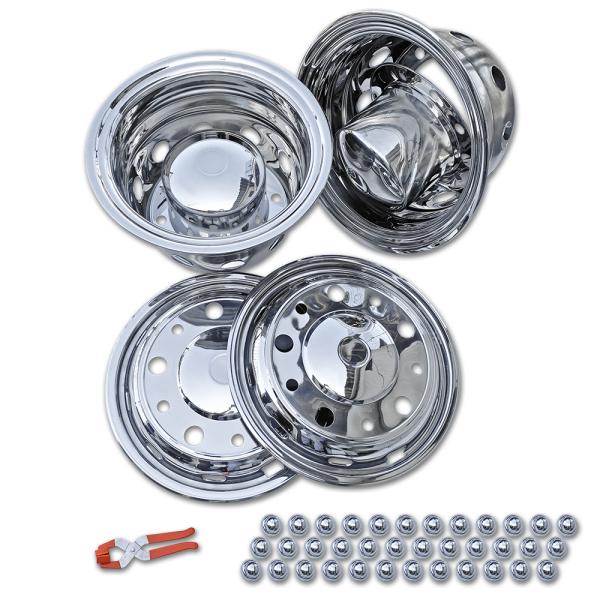 新ISO 22.5×8.25 10穴 ホイールライナー カバー キャップ 前後 新ISO 10穴 22.5-8.25 off162 対応 ステンレス ホイールライナー