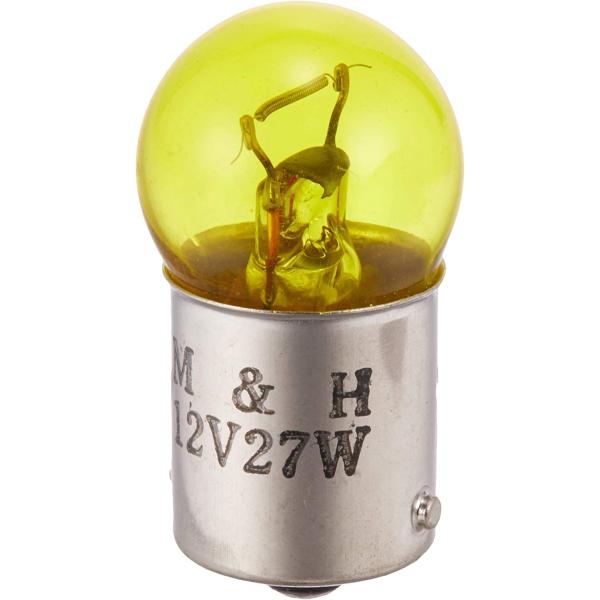 M&Hマツシマ 電球 12V27W イエロー G18 BA15S 2個入 A5117YE ライト バルブ