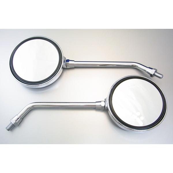 AZZU(アッズ) 2本セット 丸型ミラー ロングステー 10mm 正ネジ AZ-101