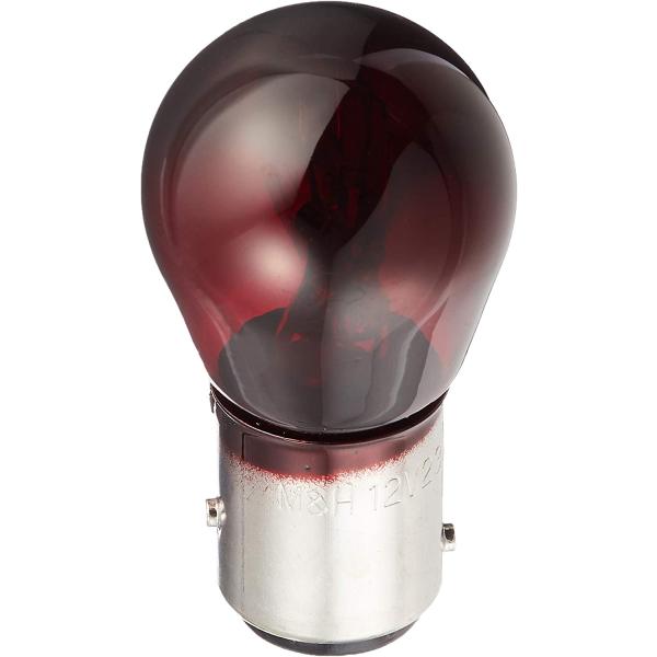 【2月27日出荷】M&amp;Hマツシマ 電球 12V23/8W レッド S25 BAY15D 1個入 1P3410RE ライト バルブ