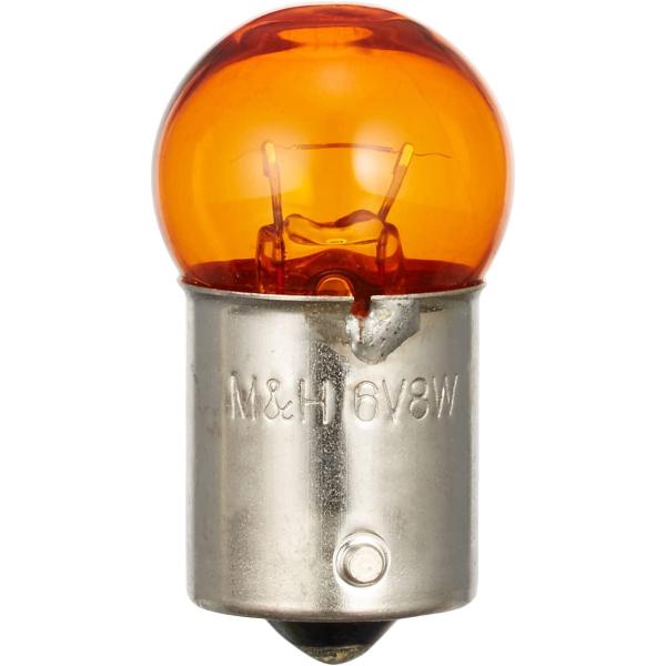【2月27日出荷】M&amp;Hマツシマ 電球 6V8W オレンジ G18 BA15S 1個入 1P5007OR