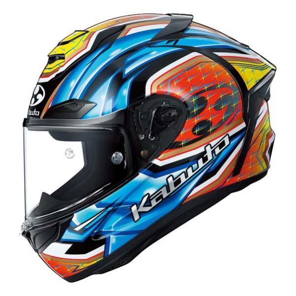 ドット 12月16日出荷】OGK Kabuto F-17 GLANZ ブルーイエロー Mサイズ(57-58
