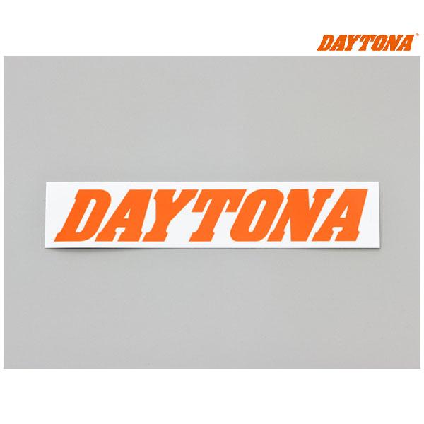 【7月11日出荷】デイトナ DAYTONA ステッカー 角ステッカー 白/オレンジ(文字) 150mm×30mm  21268