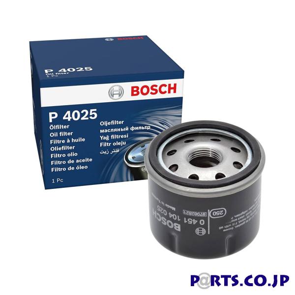 BOSCH(ボッシュ) ルノー ルーテシア - 輸入車用 オイルフィルター 03.03-04.03 (D4F706) (品番：451104025)
