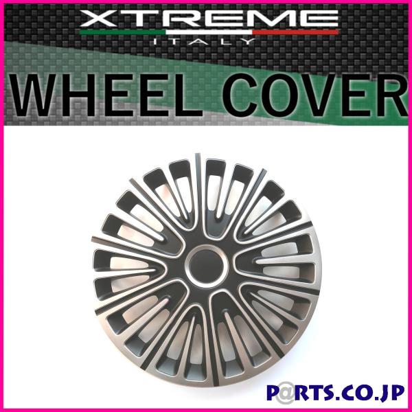Xtreme �z�C�[���L���b�v MOTION 15�C���` SILVER/BLACK 4pc/set �V���o�[ �u���b�N