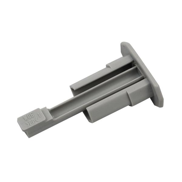 食器かご（上）を引き出すレールの先端に取り付いているレールカバーです。※「W06」刻印あり。＜色＞フォググレー適用機種RSW-F402CSV-JG，RSW-F402C-B，RSW-F402C-SV