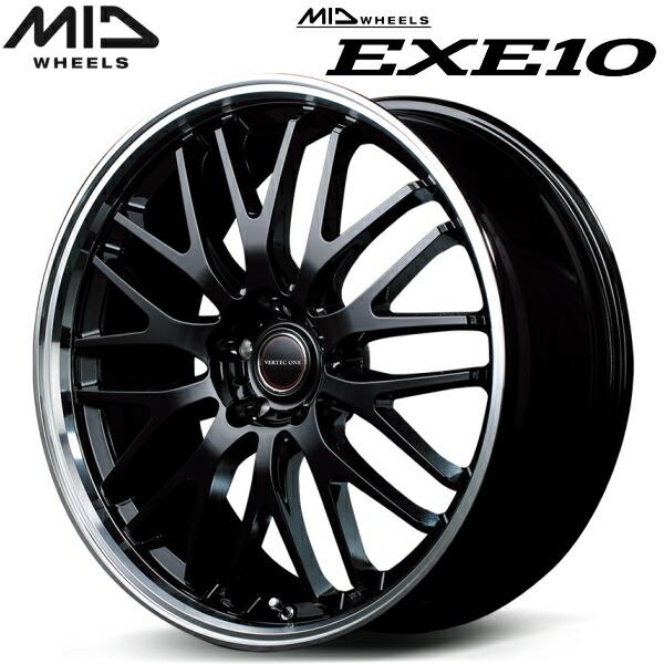 マルカサービス MID WHEELS EXE10 4本Set グロッシーブラック/リム 