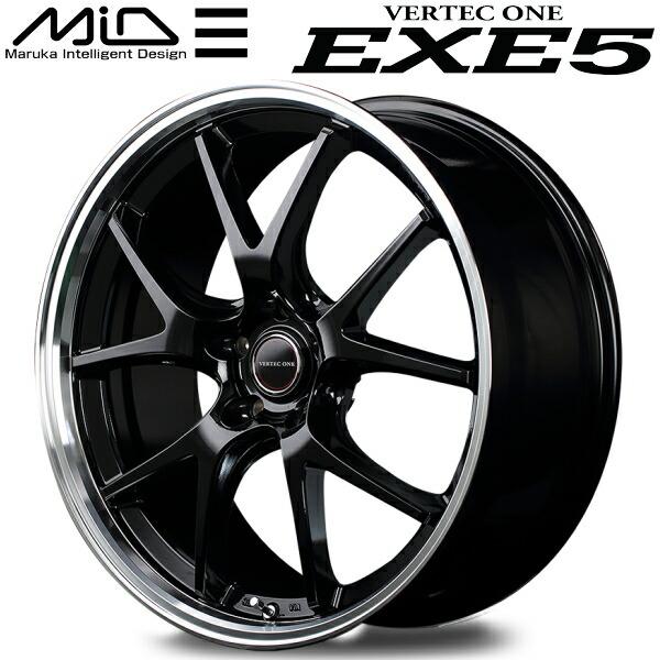MID VERTEC ONE EXE5 ホイール4本Set グロッシーブラック/リム