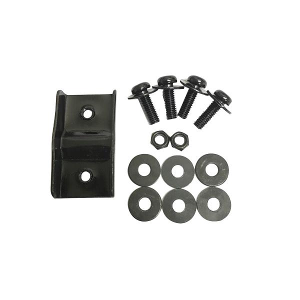 カラー：ブラックタイプ：前用単位：1セットセット内容/付属品：金具1枚、ボルト4本、ナット2個、ワッシャ6枚