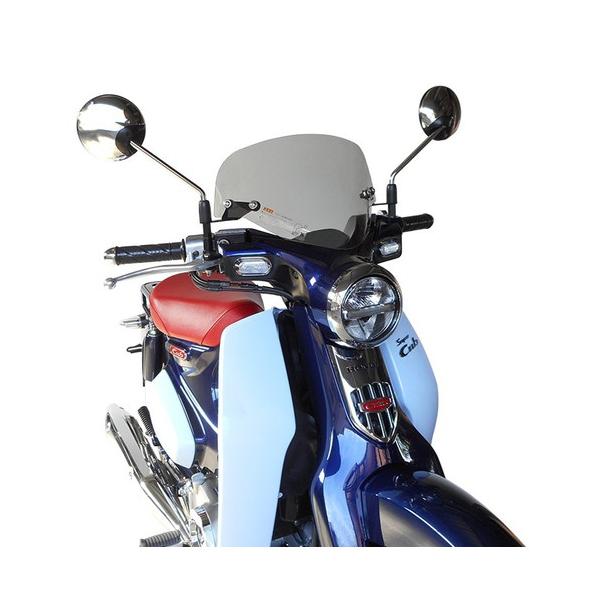 旭風防(af) C125-08 スーパーカブC125(JA48/JA58/JA71) ショートバイザー スモーク バイク 外装