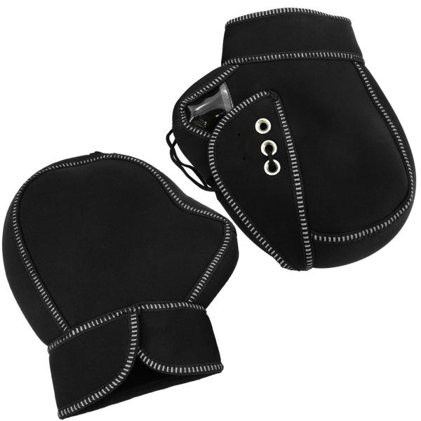 モトボワットBB ハンドルカバー 防寒 防風 ネオプレーン素材 ブラック 汎用 原付 スクーター 大型 オートバイ 通勤 通学 1双 バ