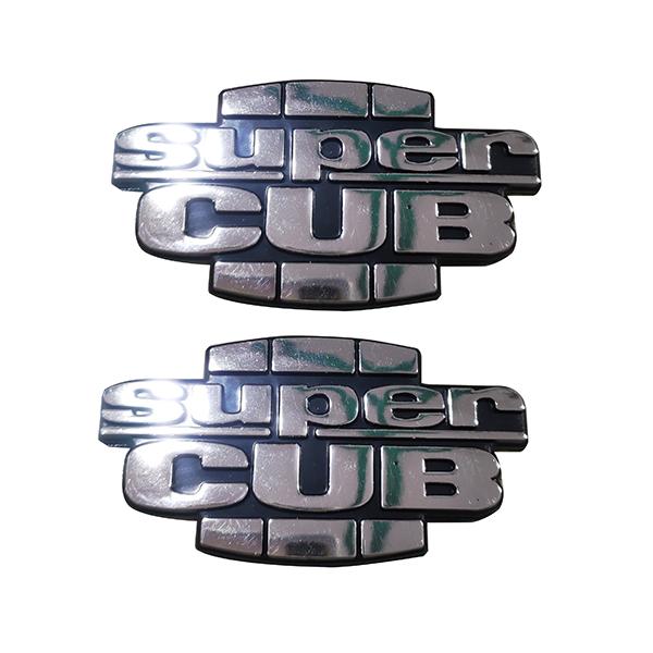 ホンダ スーパーカブ50 エンブレム サイドカバー 2点 セット シルバー 外装 エナジープライス