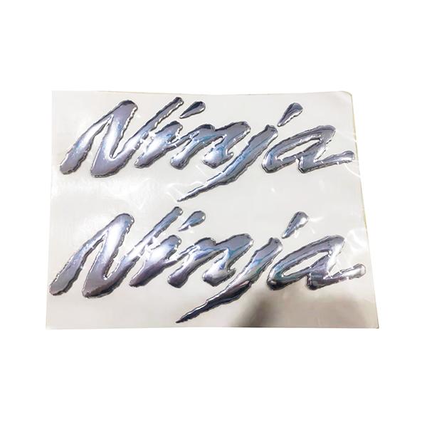 エンブレム 2点 セットカワサキ Ninja系汎用シルバー