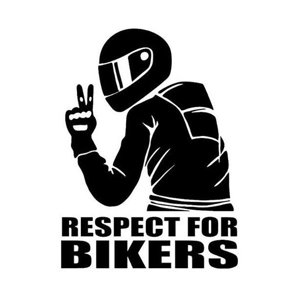 切抜防水 粘着シール RESPECT FOR BIKERS ブラック 外装 エナジープライス