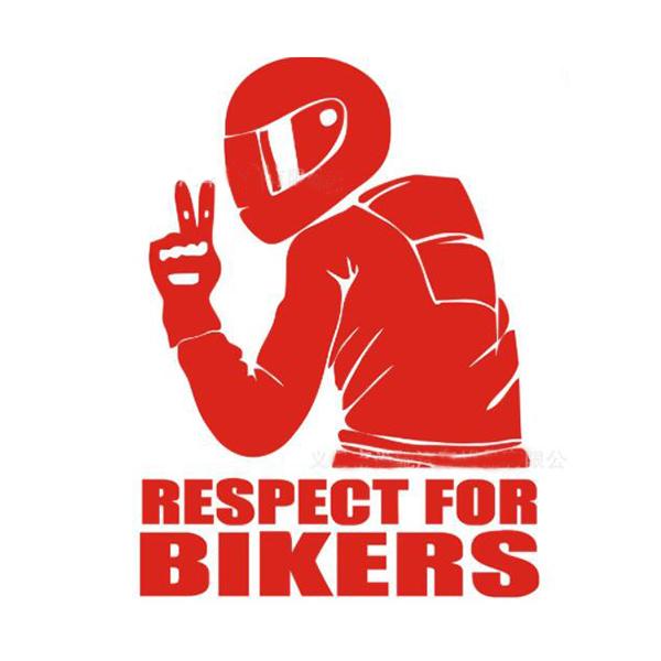 切抜防水 粘着シール RESPECT FOR BIKERS レッド 外装 エナジープライス
