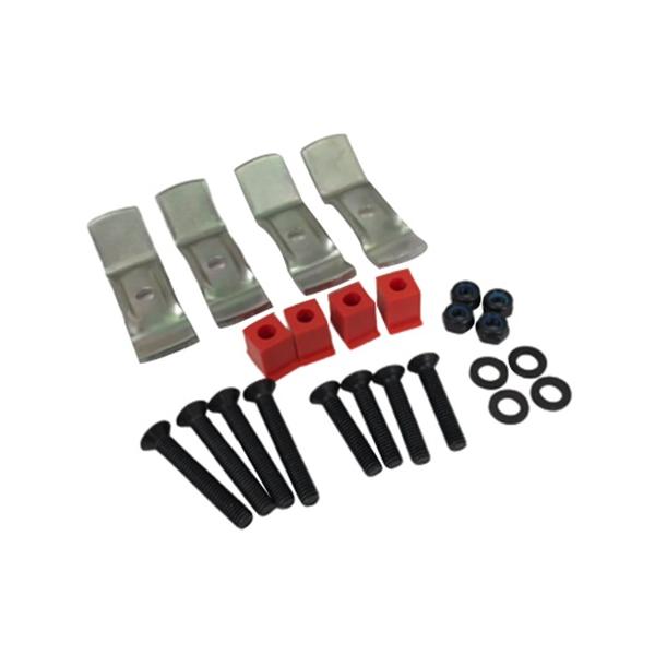 メーカー品番：D1BABOR単位：1個セット内容/付属品：取付ボルト(長)×4、取付ボルト(短)×4、ナット×4、ワッシャ×4、汎用キャリア固定用ブラケット×4、ベースプレートはめ込み用パーツ×4