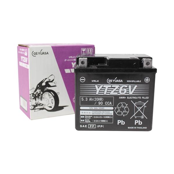 メーカー品番：YTZ6V-GY-C適合車種：ダンク(AF74)｜CBR125R(JC50)｜ズーマーX(JF52) ※車名が同じ場合でも、車種によっては年式やタイプにより搭載バッテリーが異なる場合がありますので、必ず実際に搭載されているバッ...