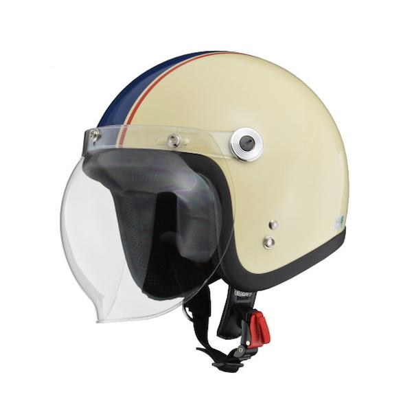 他サイト： リード工業(LEAD) BARTON(バートン) BC-10 ジェットヘルメット アイボリー/ネイビー フリー バイクの商品画像