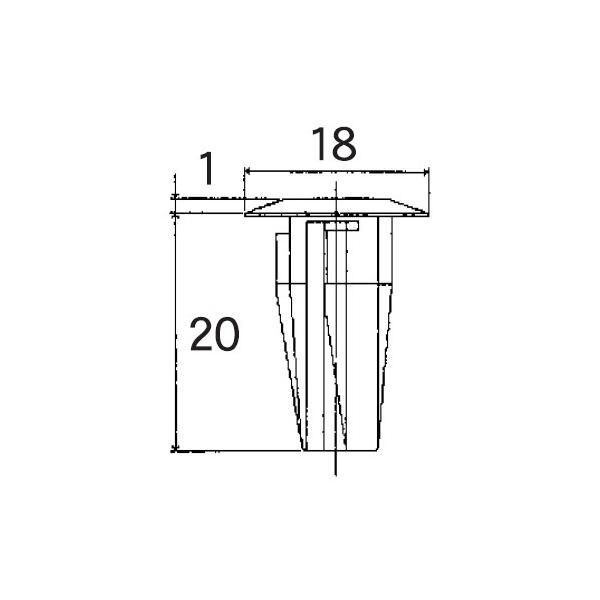 他サイト： VOSTONE(ボストン) スクリューグロメット 10個入 白色 BC5008 自動車 内張クリップの商品画像