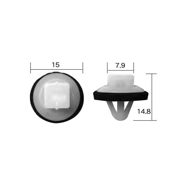 他サイト： VOSTONE(ボストン) アンカークリップ 10個入 白色 BC5502 自動車 内張クリップ・カーファスナーの商品画像