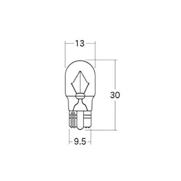 他サイト： M&amp;H AWB18A 12V10W T13 ウエッジ 中 2個入りパック バイク ウインカー・テール球の商品画像