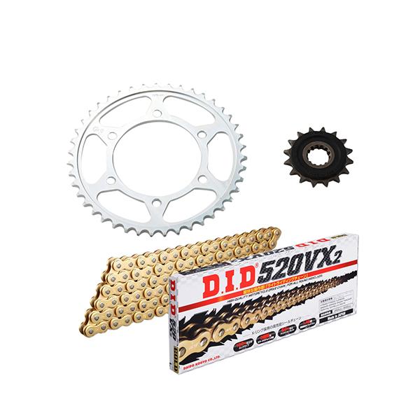 メーカー品番：DY-07G適合車種：MT-07[14-22]｜XSR700[14-23]カラー：ゴールドタイプ：MT駆動系単位：1セットセット内容/付属品：フロントスプロケット×1、リアスプロケット×1、チェーン×1、カシメジョイント×1