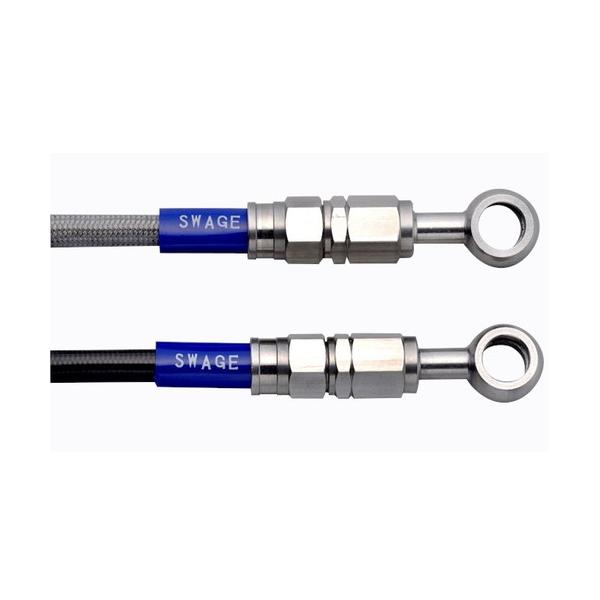 SWAGE-LINE フロント/クラッチセット ステンレス/ブラック ZEPHYR1100