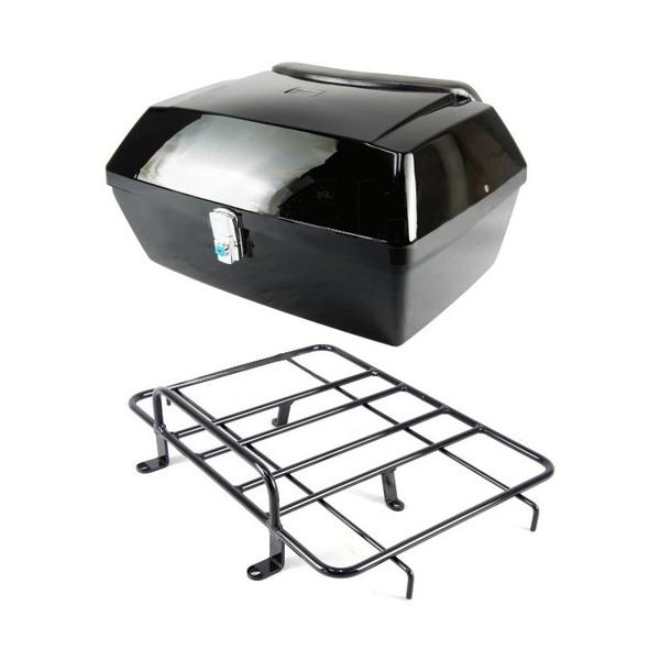ai-NET JK046B リアボックス&リアキャリア フルセット 50Lケース ジャイロX ブラック バイク