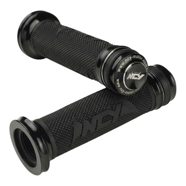 国産アメリカンパーツ NCY 汎用グリップセット タイプD ブラック PTO-NCY-344 バイク
