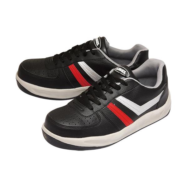 エンゼル A-550 先芯入りスニーカー ブラック 作業 安全 保安