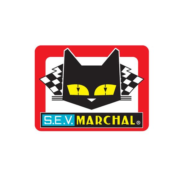 パーツ MARCHAL MARCHAL(マーシャル) ステッカー 四角 レッド 800-7049 バイク