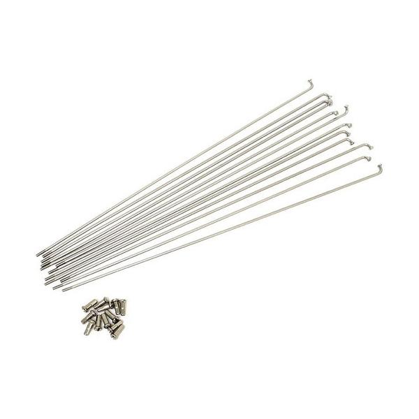 タイプ：ステンレス単位：1セット(12本入)セット内容/付属品：12番スポーク×12本 付属品：13番真鍮ニップル×12個