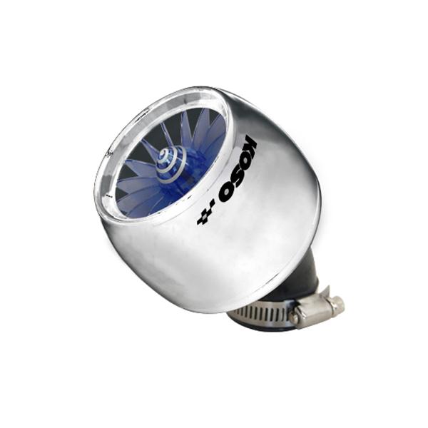 KOSO(コーソー) タービンパワーフィルター メッキ/ブルー KOSO別注