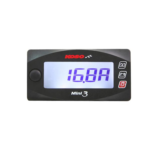 KOSO(コーソー) Mini3デジタル 電流&電圧計 KS-M3-AV バイク スピード