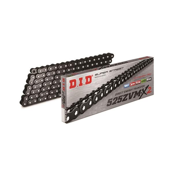DID(大同工業) ZVM-X2シリーズチェーン 525ZVM-X2-100L ZJ(カシメ) ブラック DID525ZVM-X2-100ZJ B&B バイク