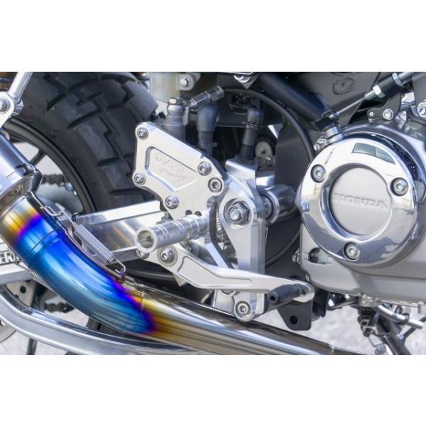 OVER Racing(オーヴァーレーシング) バックステップ 4ポジション シルバー モンキー125 51-013-01 モンキー125[21-24] バイク ステップ・ステップゴム