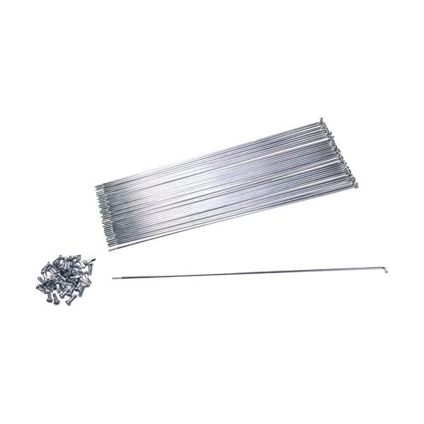 タイプ：ステンレス商品サイズ：#14×271mm単位：1セット(36本入)セット内容/付属品：スポーク×36本 付属品：ニップル(真鍮)×36個