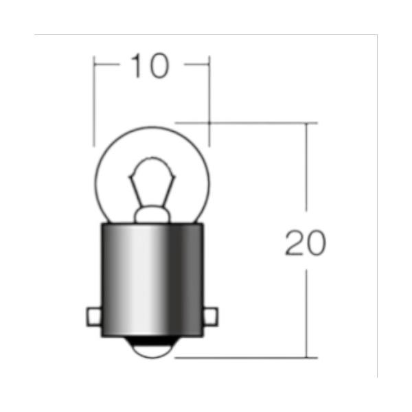 パーツ High M&H B7101 6V1.7W BA9S B-7101 バイク メーター球 : パーツダイレクト