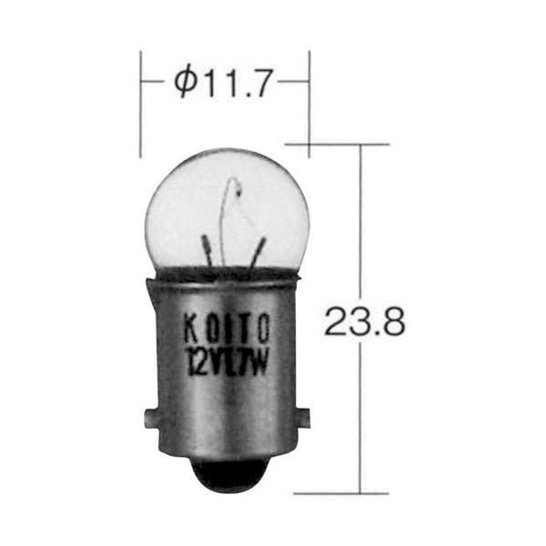 KOITO(コイト) バイク メーター球 1155 6V1.5W BA9s クリア