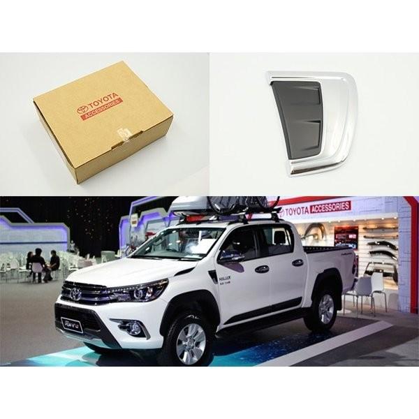 ハイラックス　HILUX ドアモールガーニッシュ 楽天市場】送料込み TOYOTA HILUX REVO トヨタ純正 黒シルバー