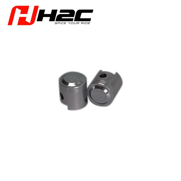 H2C エアーバルブキャップ シルバー 2個セット HONDA GENUINE