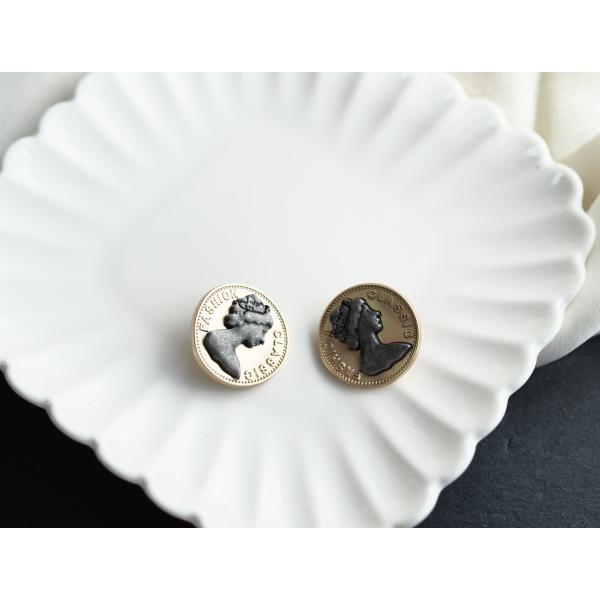 商品名：コインボタン　エンブレム　金　ゴールド　1個入り　メタル　韓国　コイン　女神サイズ：21mm注意事項：こちらのパーツは海外からの輸入製品となります。検品を行っていますが、一部の商品に塗装の剥がれや、バリ等が残っている場合がございます...